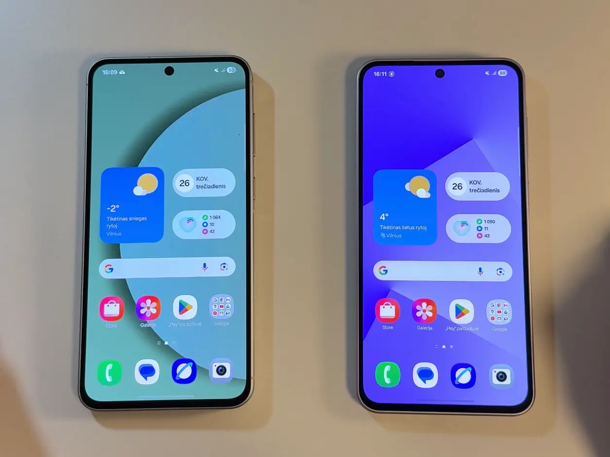 Galaxy A36 ir Galaxy A56 One UI 7 naudotojo aplinka