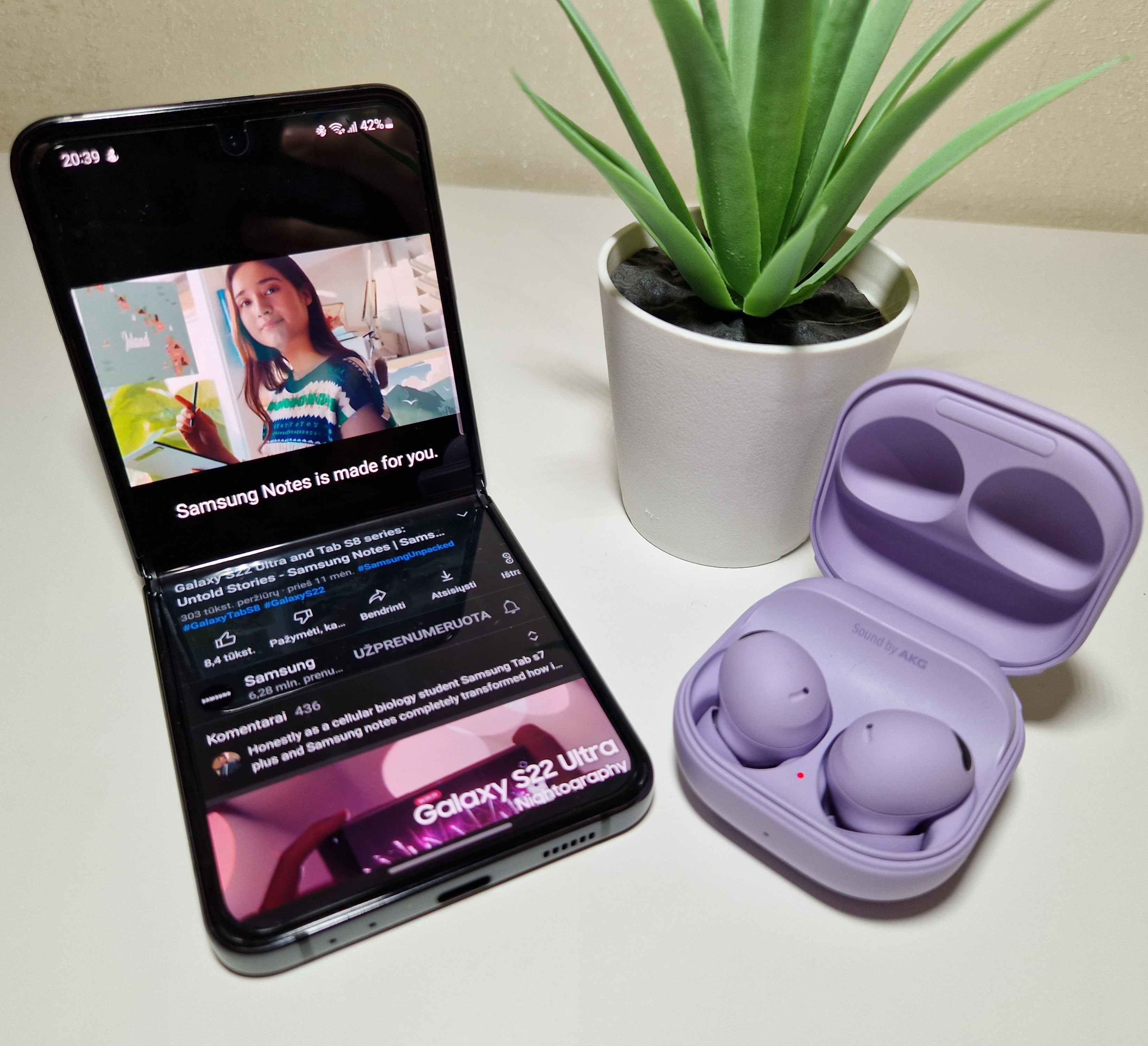 Galaxy Flip4 Flex režimas