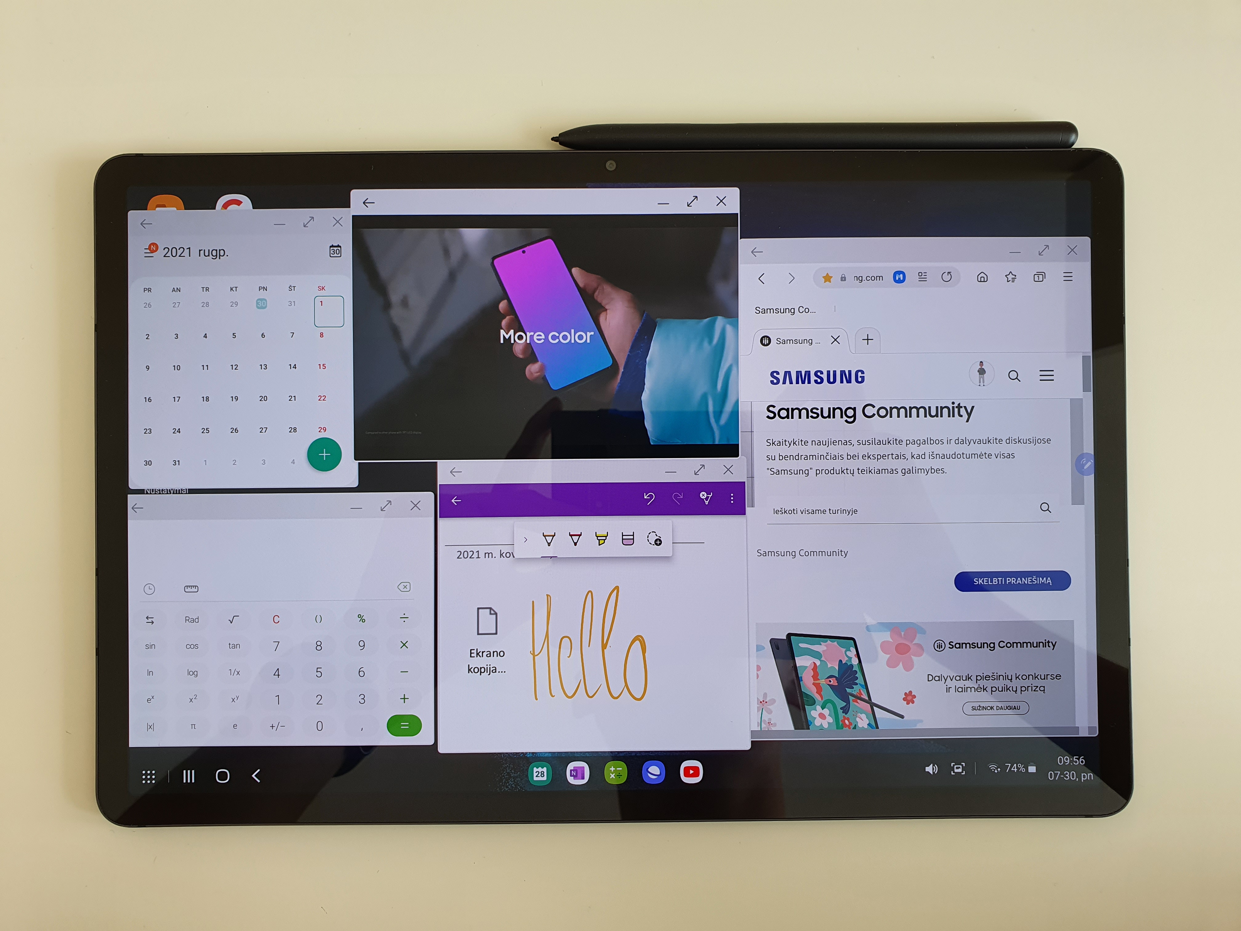 Galaxy Tab S7+ ir daugiaveika